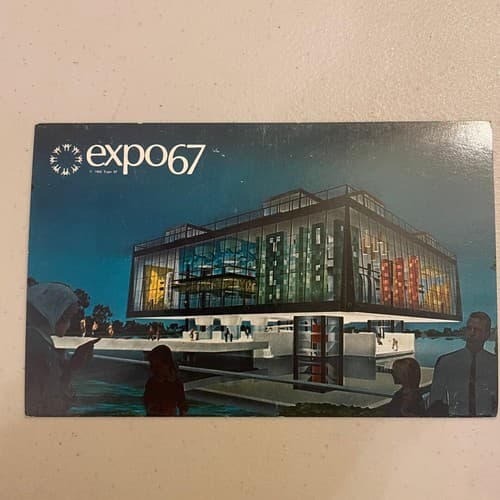 Canada Expo 67 Montreal Pavilion Of The Province Of Quebec Chrome Postcard C093 - Image 1