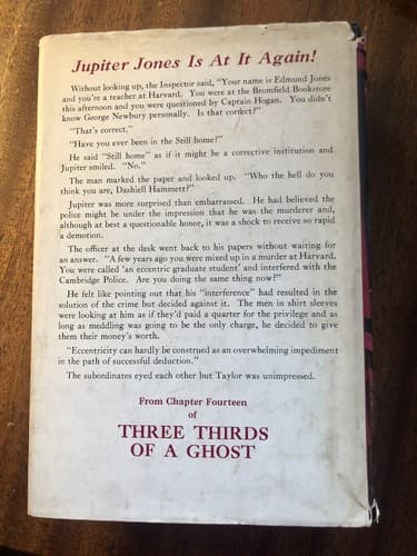 Three Thirds of a Ghost Timothy fuller 1941 1st edition w/jacket RARE - Thumbnail 2
