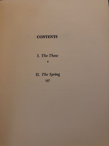A Change of Season Combined The Thaw /The Spring 1st American ed. 1962 - Thumbnail 8