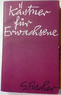 Kastner Fur Erwachsene Erich Kastner 1966 HV 1st edition - Image 1