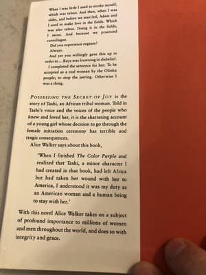 Possessing The Secret Of Joy Alice Walker Hardcover 1992 BCA Novel UK Fiction - Thumbnail 3