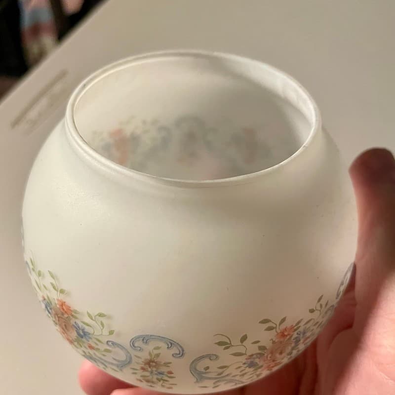 Vintage Norleans Italy White Frosted Satin Glass Pedestal Lidded Candy Dish with - Thumbnail 6