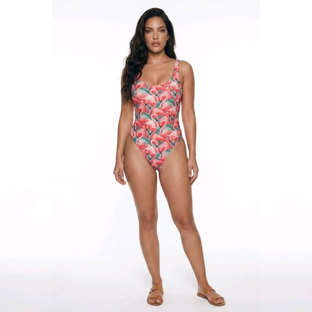 Old Navy Flamingo Print One-Piece Swimsuit Size XXL - Image 1