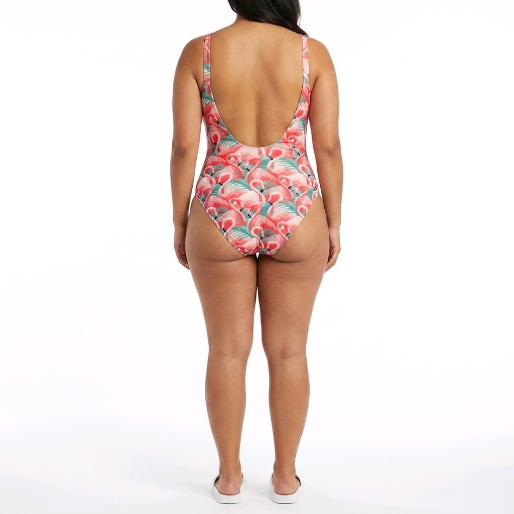 Old Navy Flamingo Print One-Piece Swimsuit Size XXL - Thumbnail 2