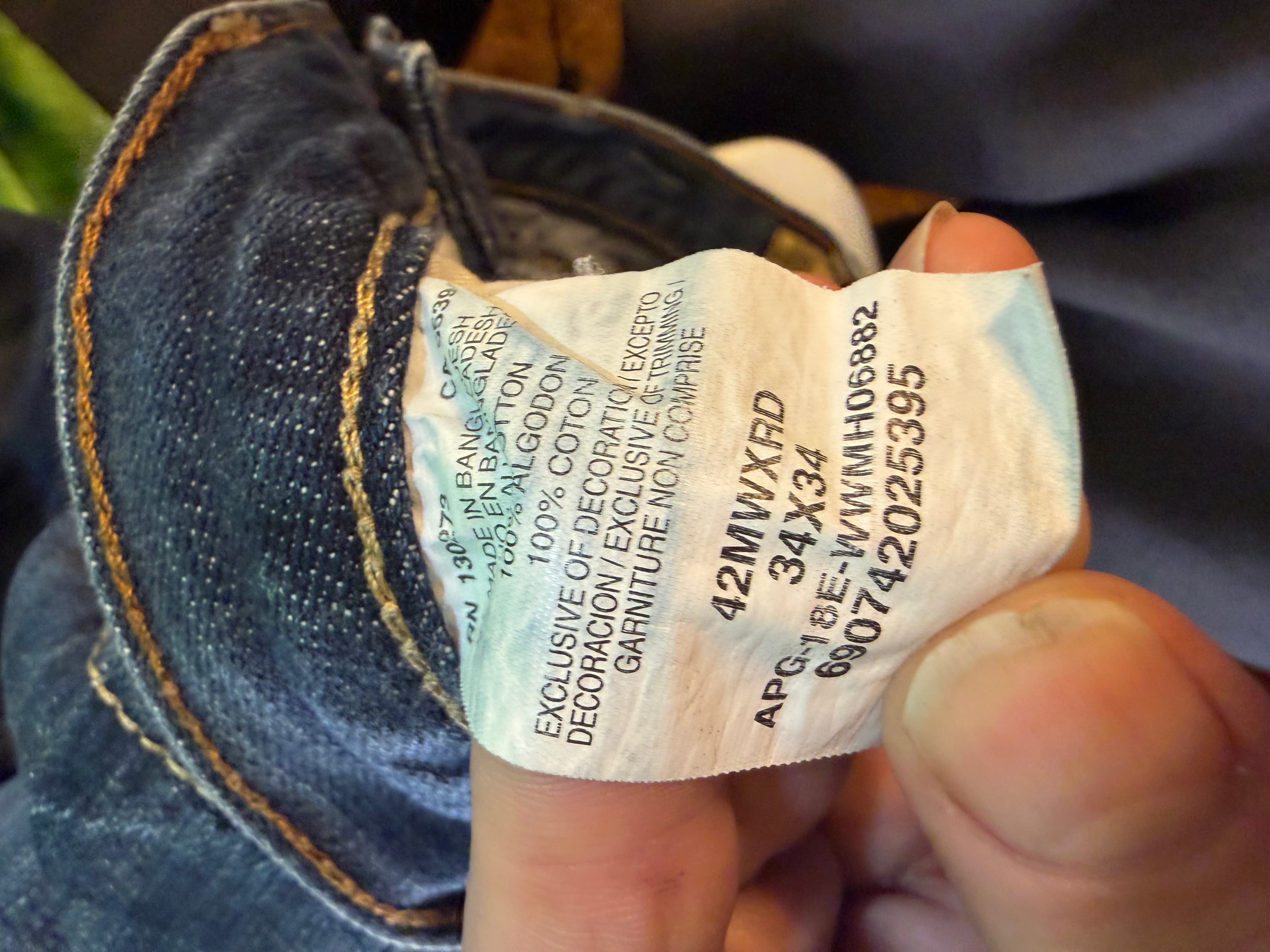 Wrangler 20X No. 42 Vintage Bootcut Jeans Mens 34x34 Western Cowboy Distressed - Thumbnail 4