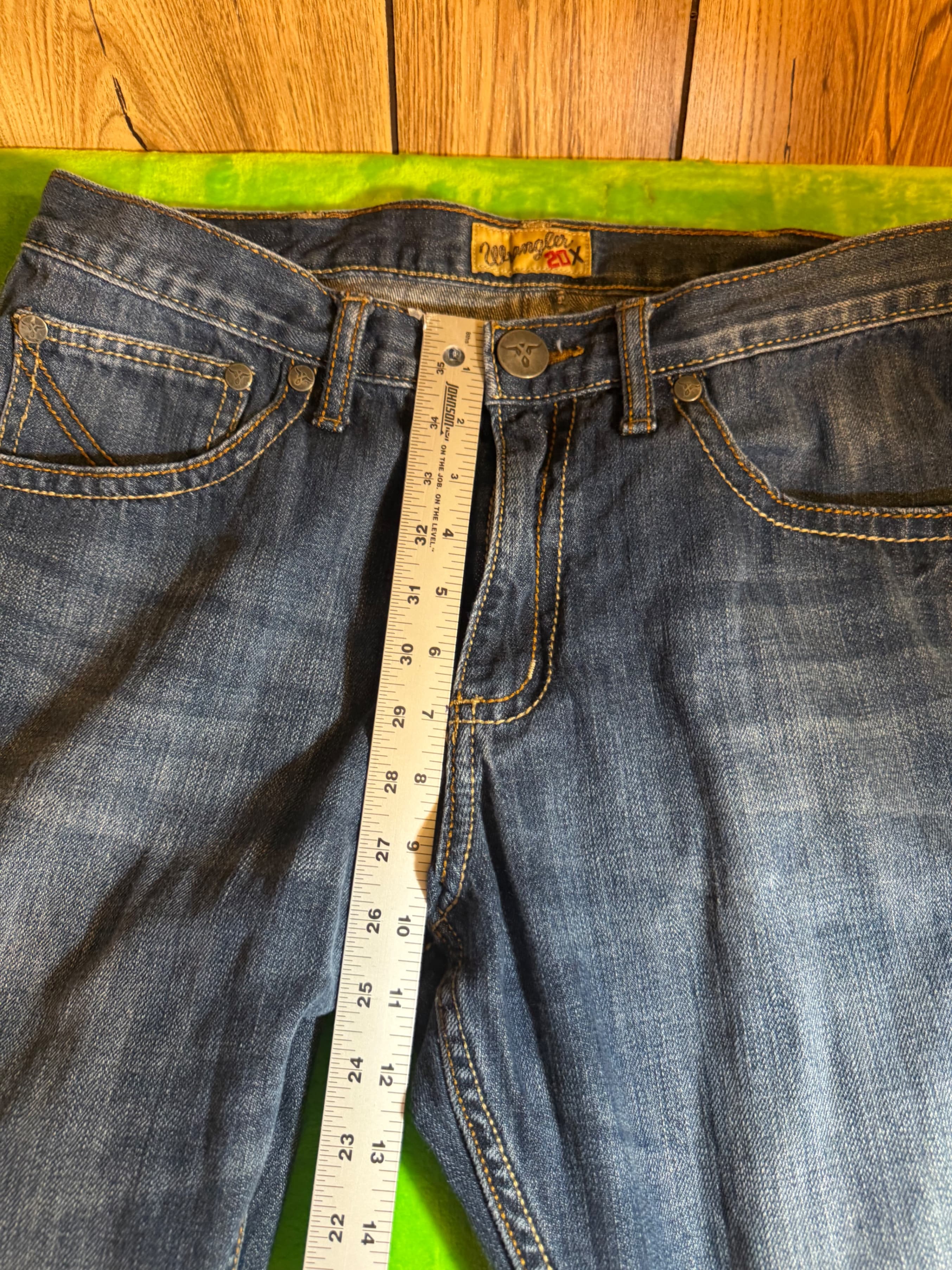 Wrangler 20X No. 42 Vintage Bootcut Jeans Mens 34x34 Western Cowboy Distressed - Thumbnail 11