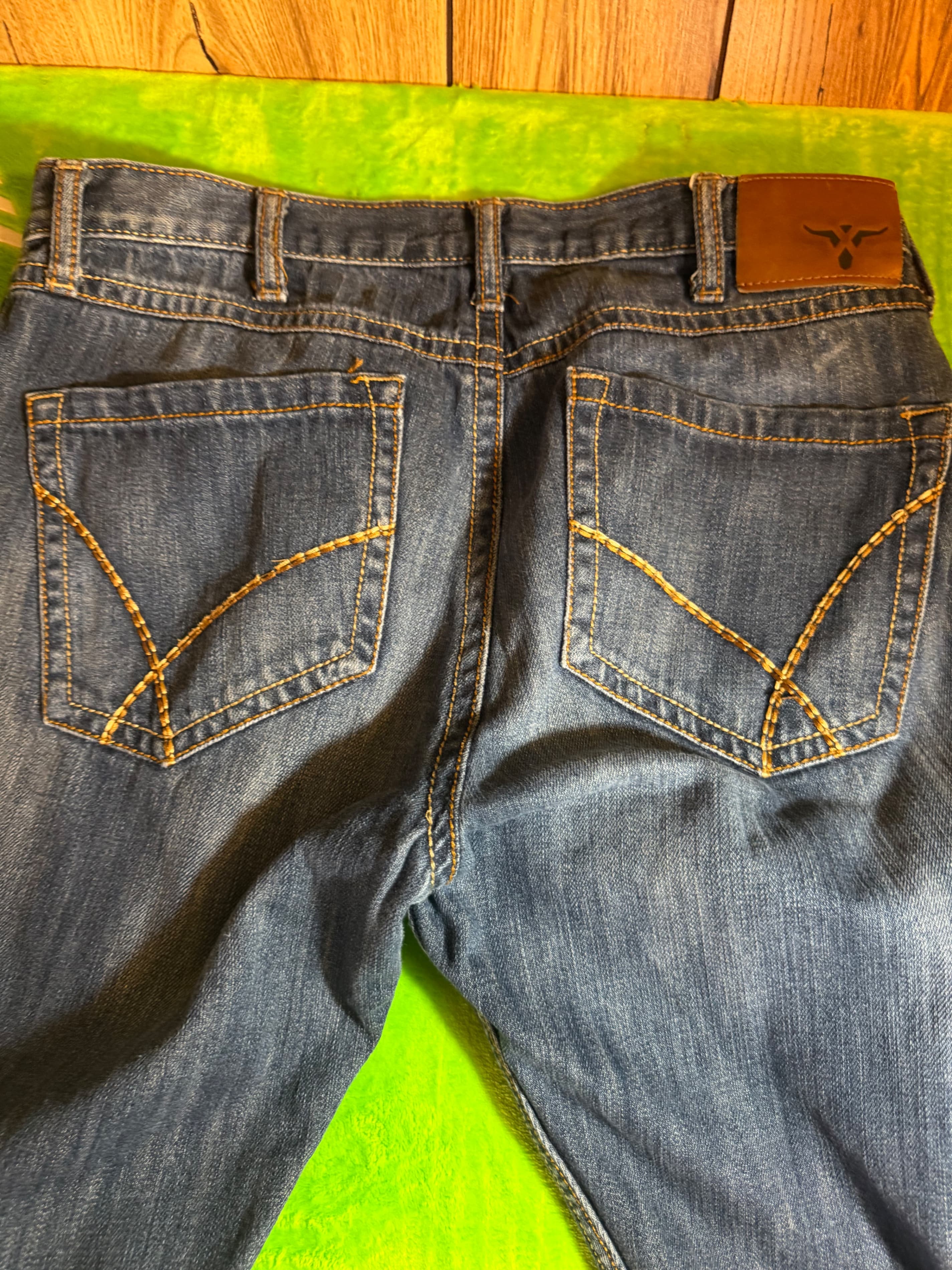 Wrangler 20X No. 42 Vintage Bootcut Jeans Mens 34x34 Western Cowboy Distressed - Thumbnail 8
