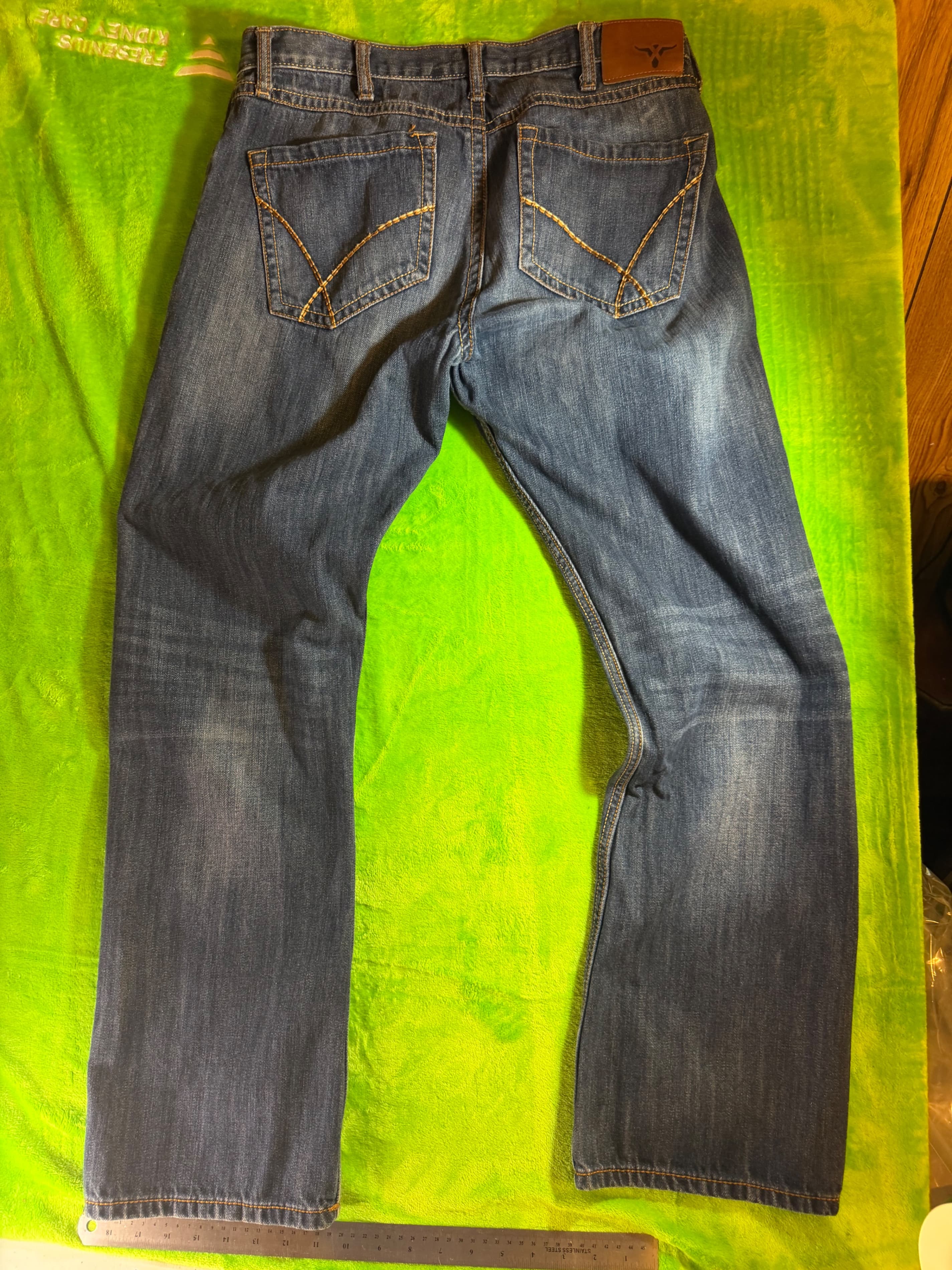 Wrangler 20X No. 42 Vintage Bootcut Jeans Mens 34x34 Western Cowboy Distressed - Thumbnail 2