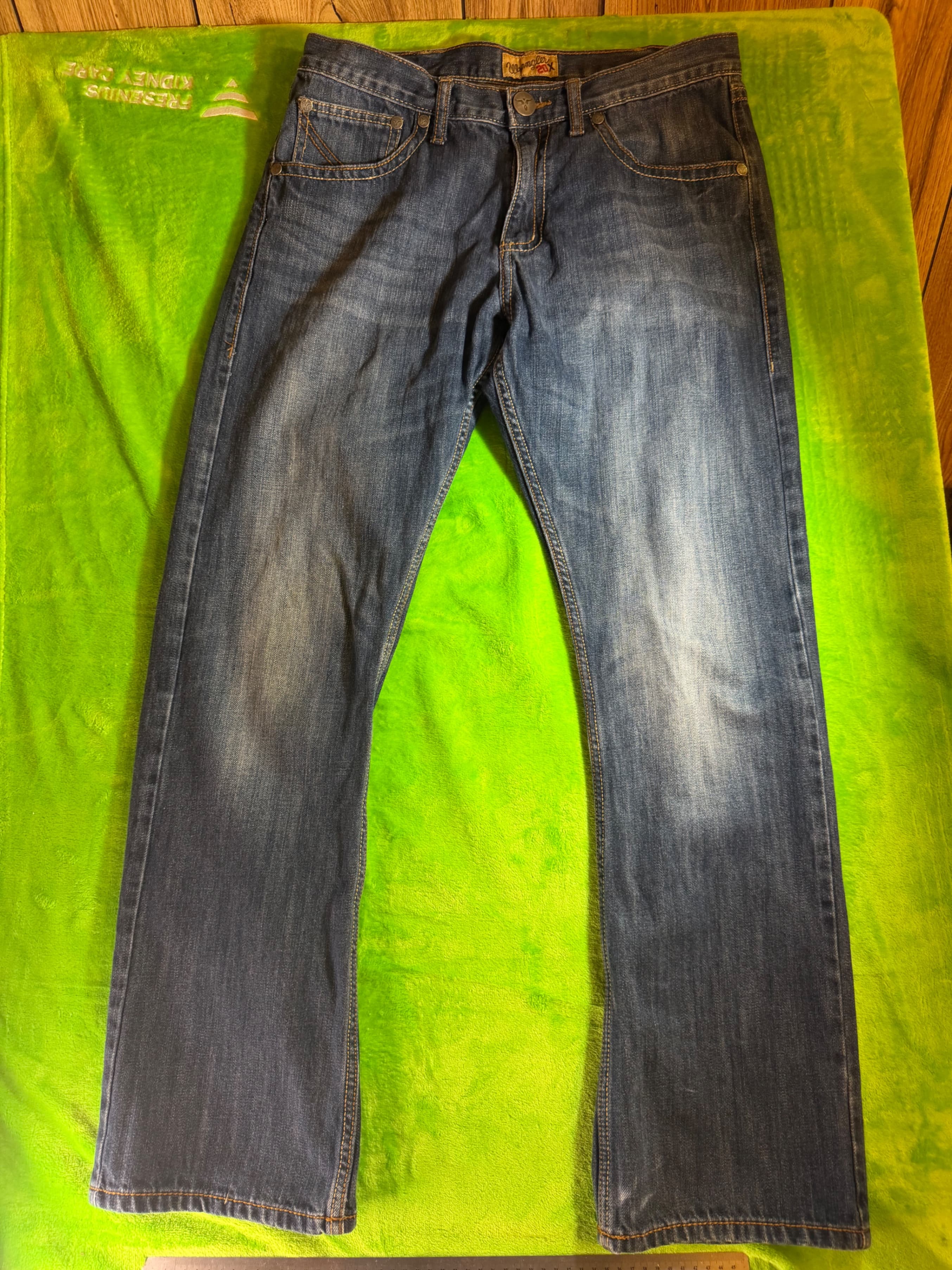 Wrangler 20X No. 42 Vintage Bootcut Jeans Mens 34x34 Western Cowboy Distressed - Image 1