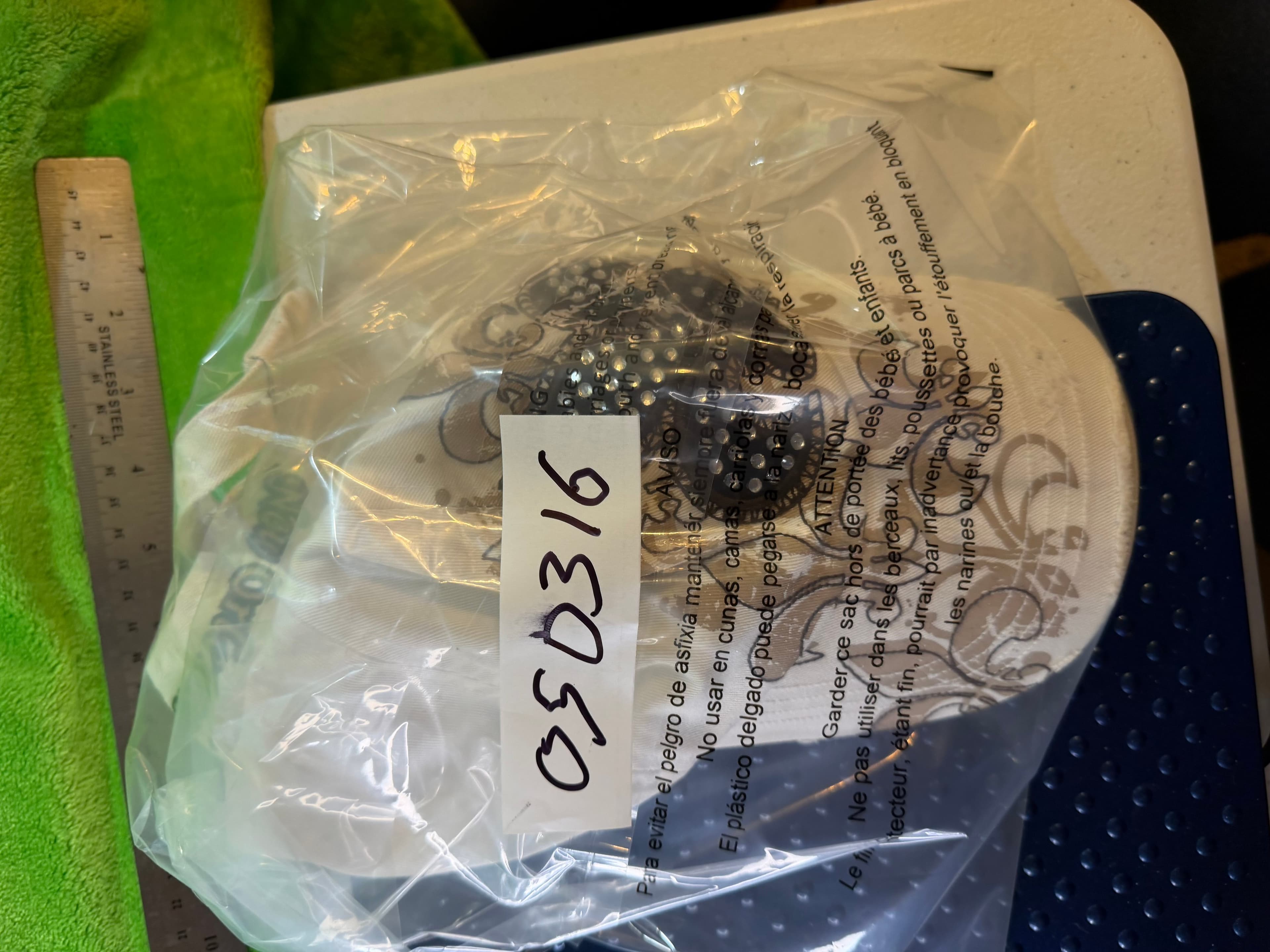 Embellished Fleur-de-Lis White Cap with Rhinestones - Thumbnail 8