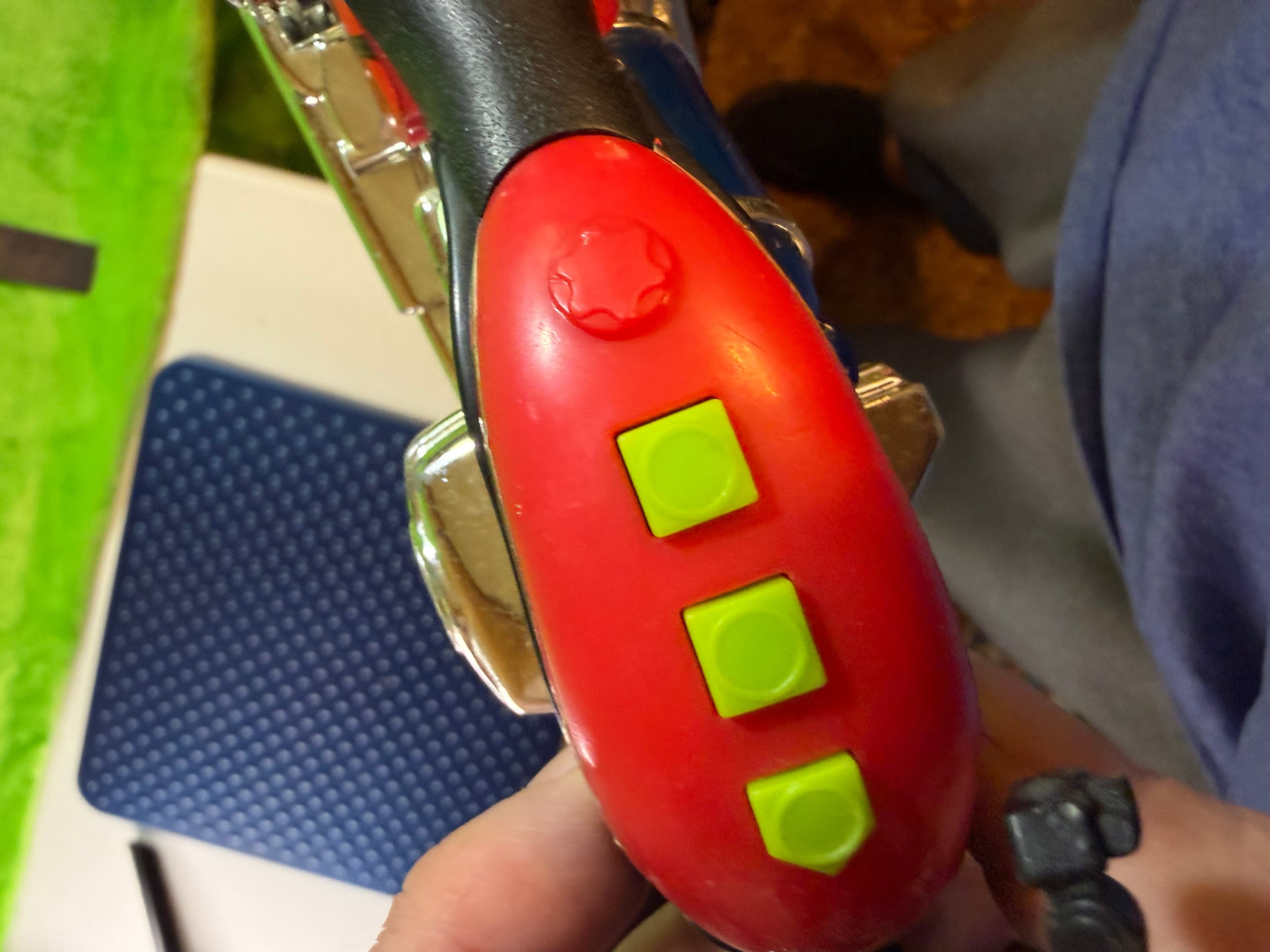 Toy Chopper Motorcycle Red Flames Lights Sounds Music Horn Nitrous Cruiser Bike - Thumbnail 7