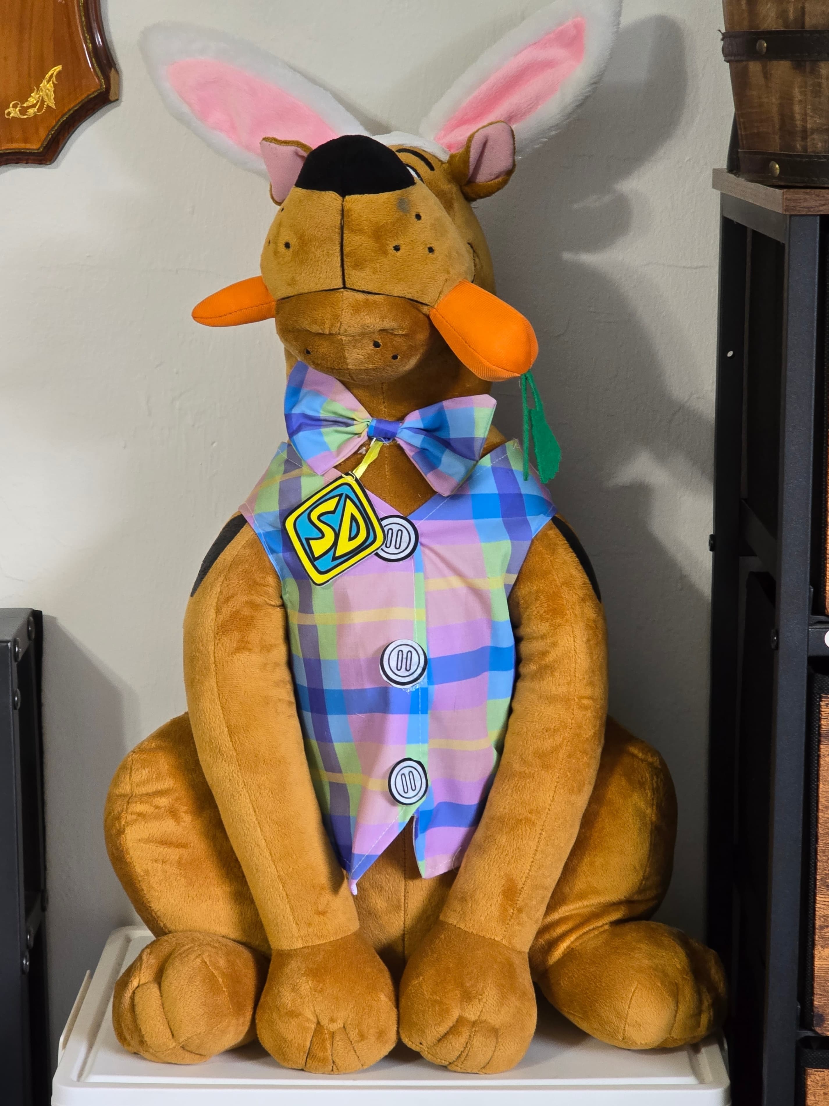 Scooby-Doo Plush Toy with Plaid Vest and Bow Tie - Image 1