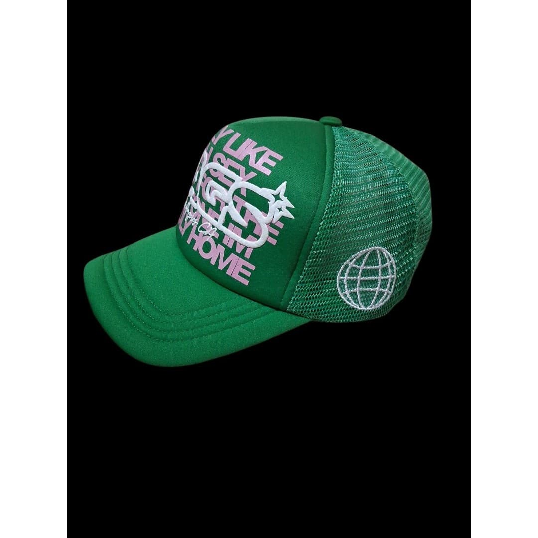 RAGS Trucker Snapback Hat Deadstock DROP001 Mesh Green Streetwear Rich & Going - Thumbnail 3