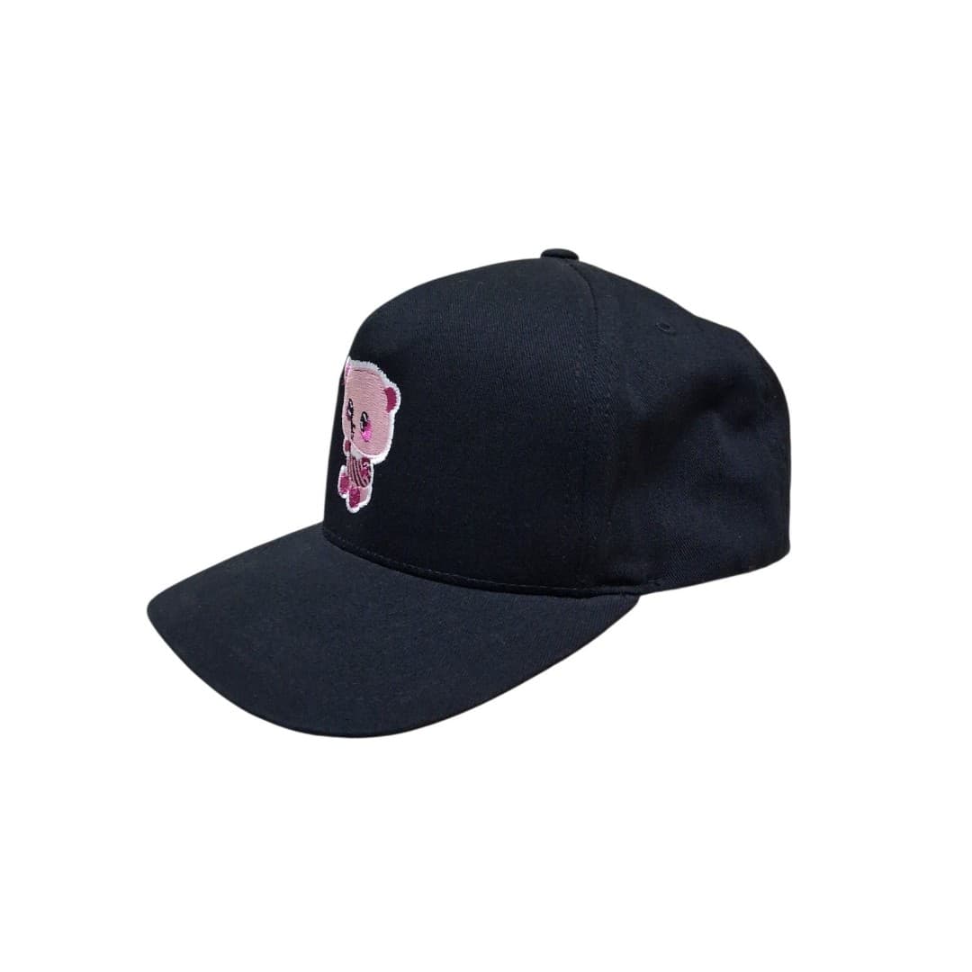Pink Panda Snapback Hat Cap NWOT Mens Adjustable Embroidered Logo Black One Size - Thumbnail 3