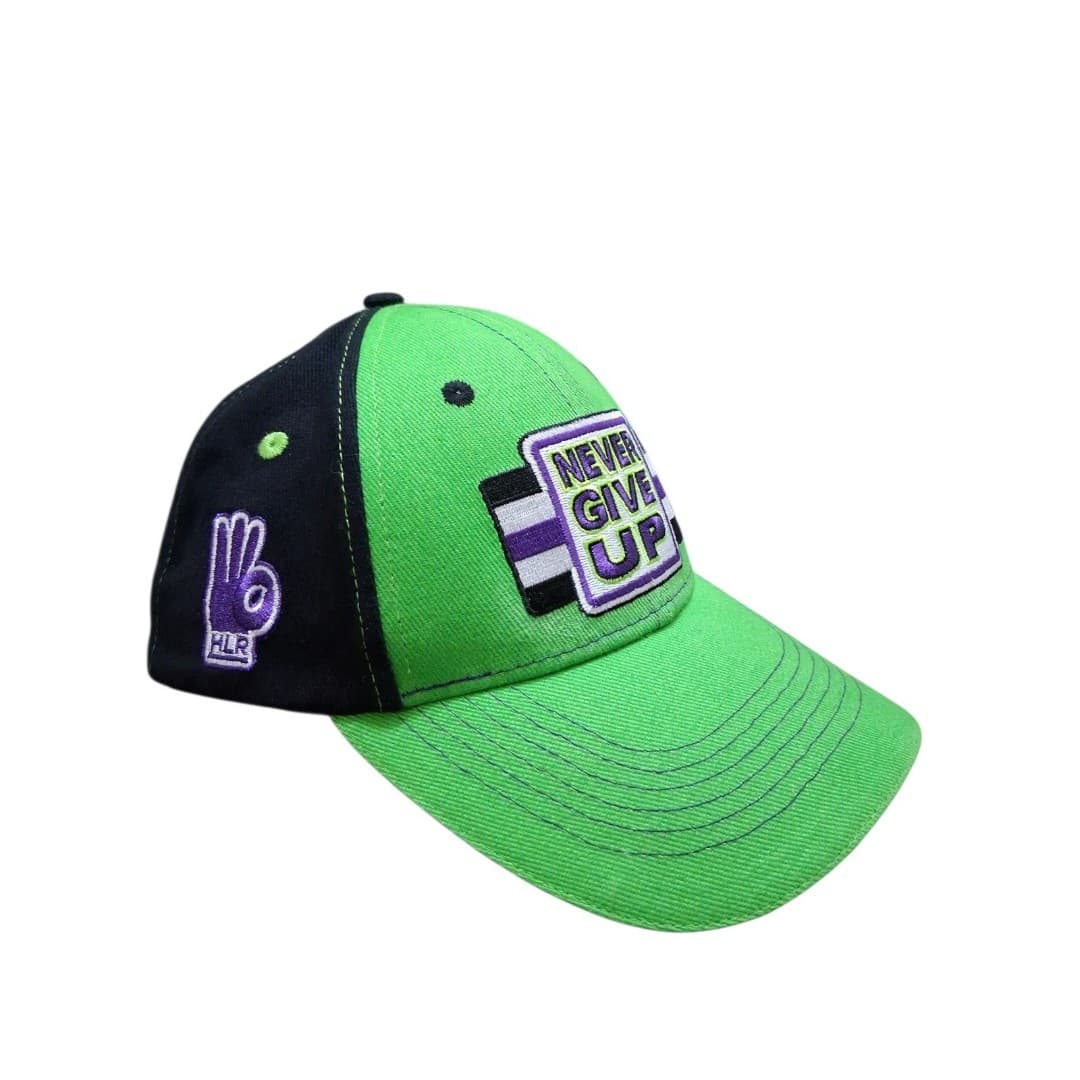 WWE John Cena Never Give Up Cap Green Strapback Respect Earn It U Cant See Me - Thumbnail 2