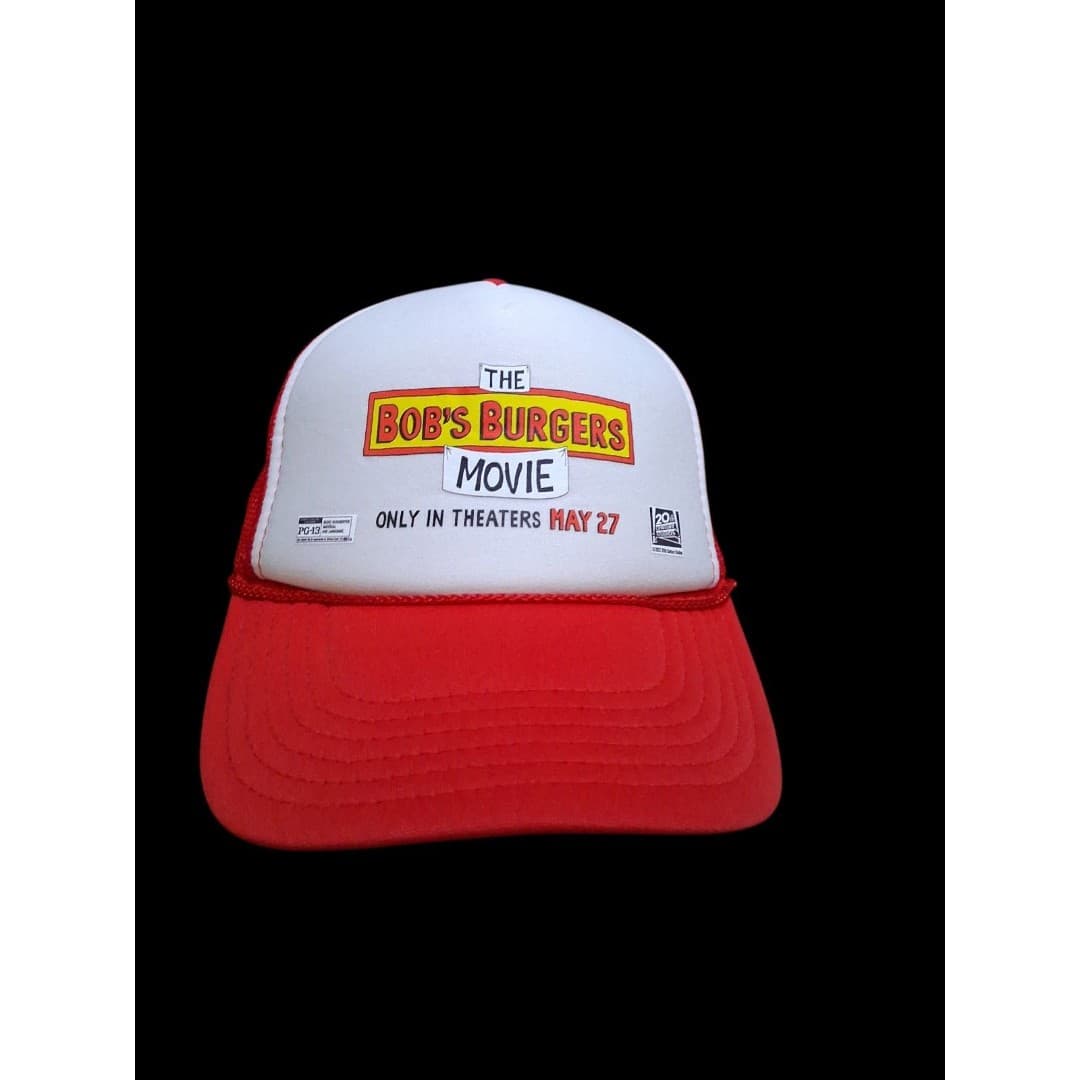 Bobs Burgers Movie Trucker Hat Red White Snapback Promo Adult Cap - Thumbnail 3