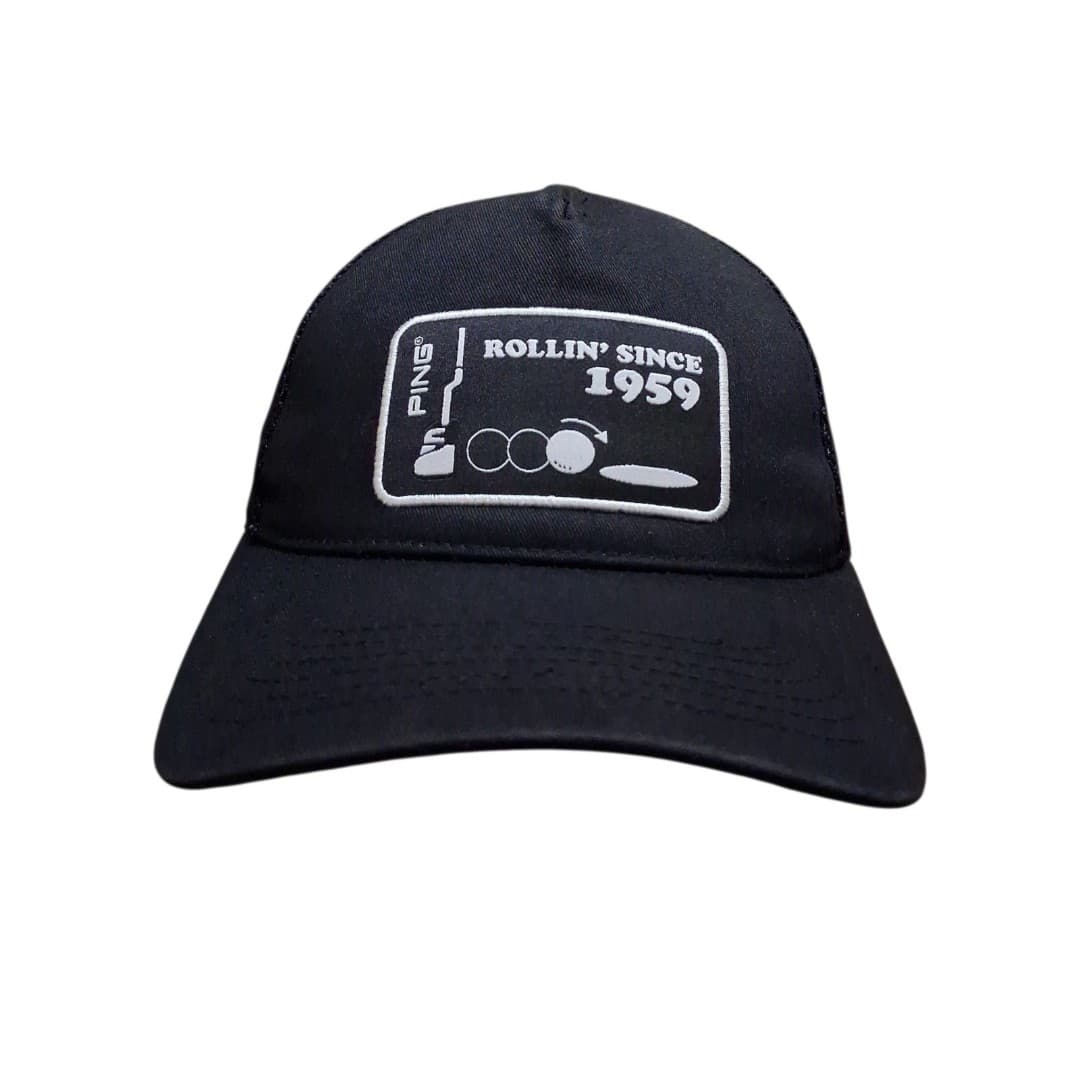 Ping Golf Hat Rollin Since 1959 Patch Black Mesh Back Snapback Cap - Thumbnail 2
