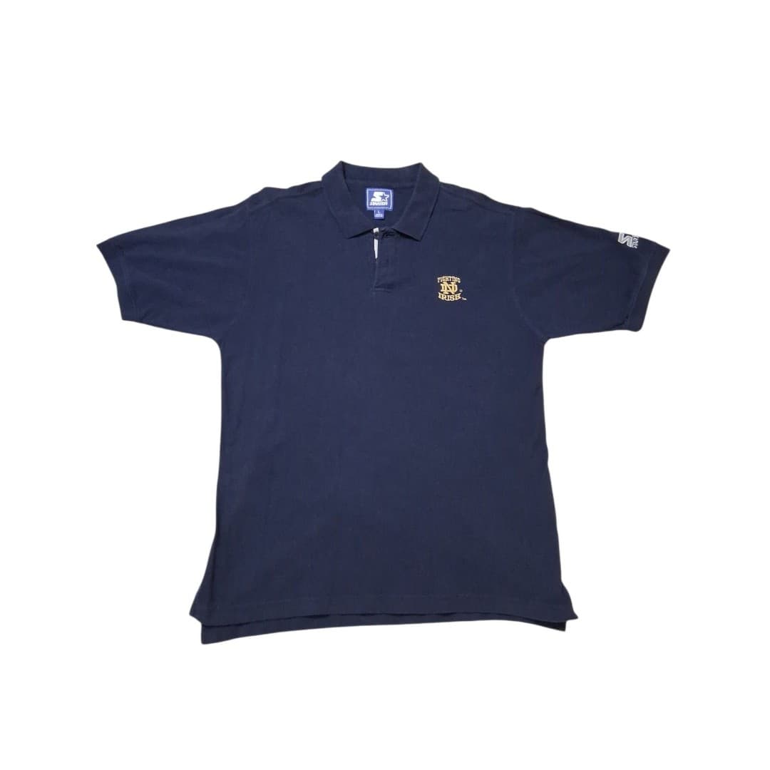 Vintage Notre Dame Fighting Irish Starter Polo 90's Size Large - Thumbnail 2