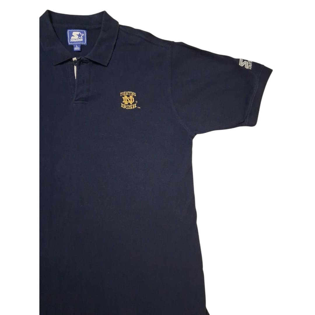 Vintage Notre Dame Fighting Irish Starter Polo 90's Size Large - Image 1