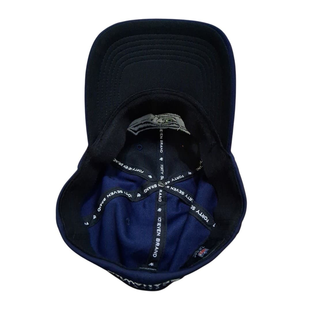 Seattle Seahawks 47 Brand Stretch Fit Hat Navy NFL Cap One Size - Thumbnail 4