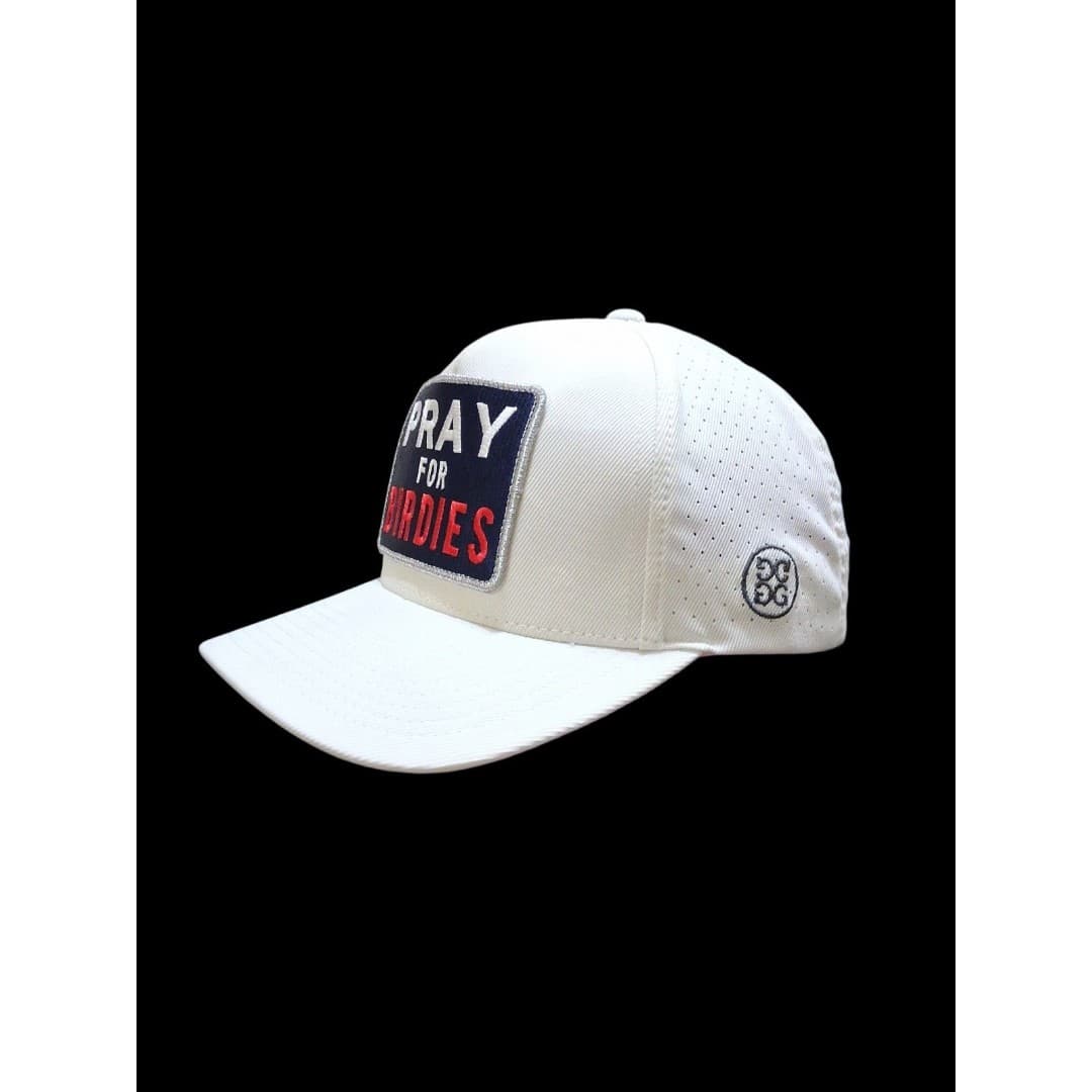 G/FORE Pray For Birdies Golf Hat White Snapback Patch Cap Adult - Thumbnail 2