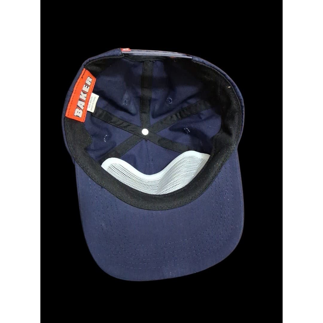 Baker Skateboards Snapback Hat Navy Red Script Logo Cap Adult OSFA Skate Street - Thumbnail 3