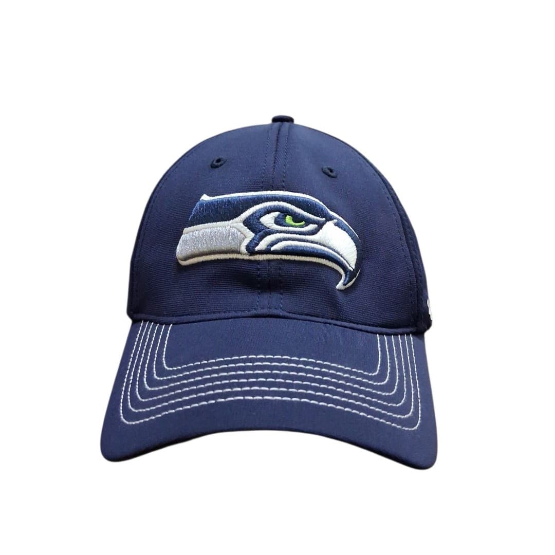 Seattle Seahawks 47 Brand Stretch Fit Hat Navy NFL Cap One Size - Thumbnail 2