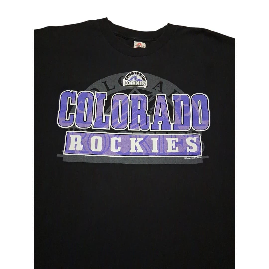 Vintage Colorado Rockies 90's MLB Baseball T-Shirt Size Extra Large XL - Image 1