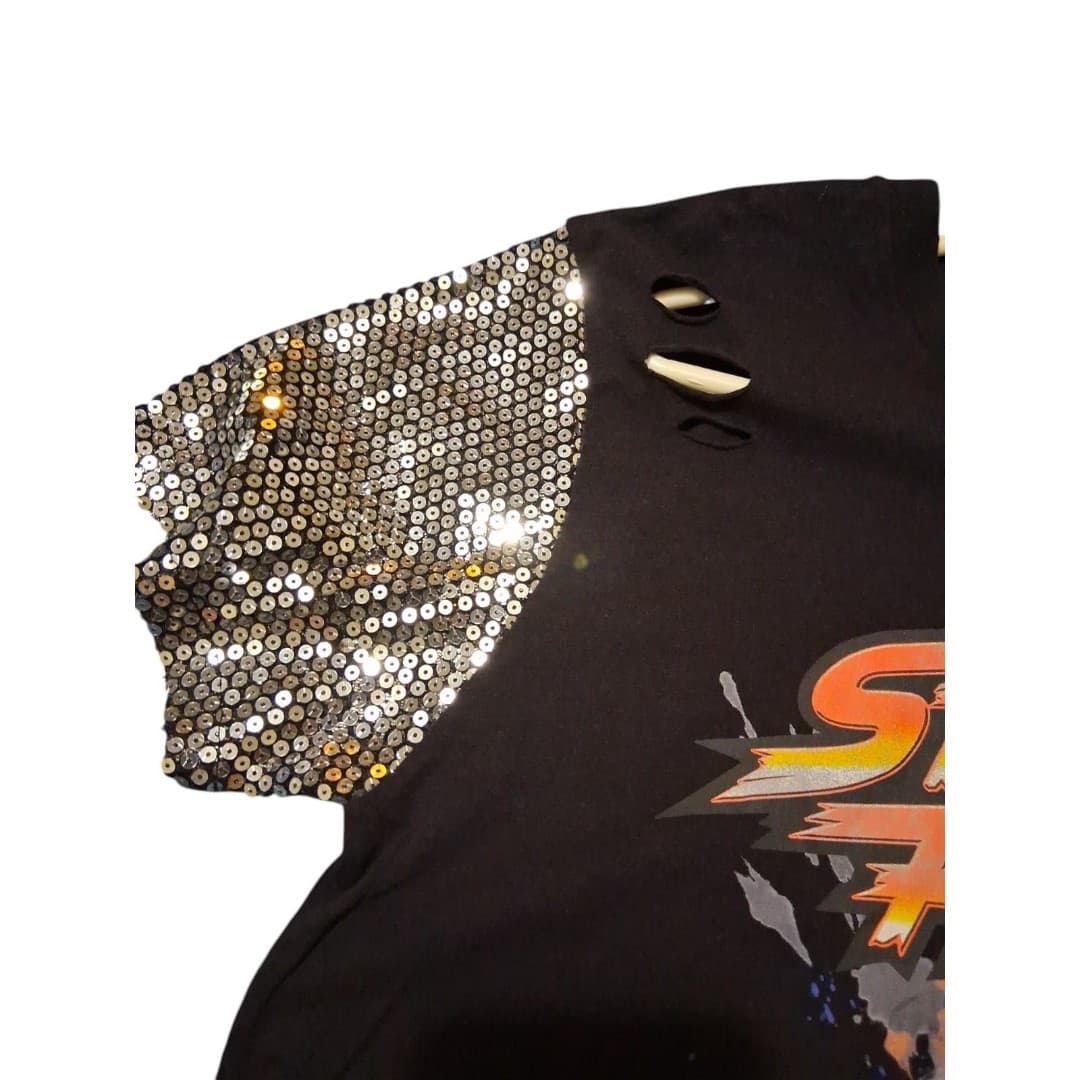 NWT Street Fighter Forever 21 Women's Thrashed Graphic T Shirt Size Small - Thumbnail 2