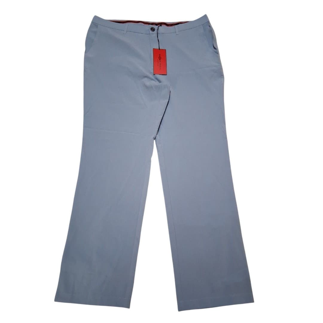 Short Par 4 Golf Pants Mens 36x32 Light Blue Performance Stretch NWT Flat Front - Image 1