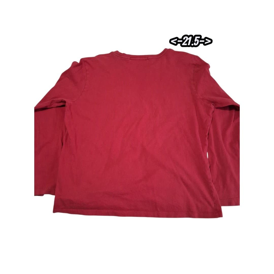 Tommy Hilfiger Women's Y2k Longsleeve Shirt Size XL Red - Thumbnail 3