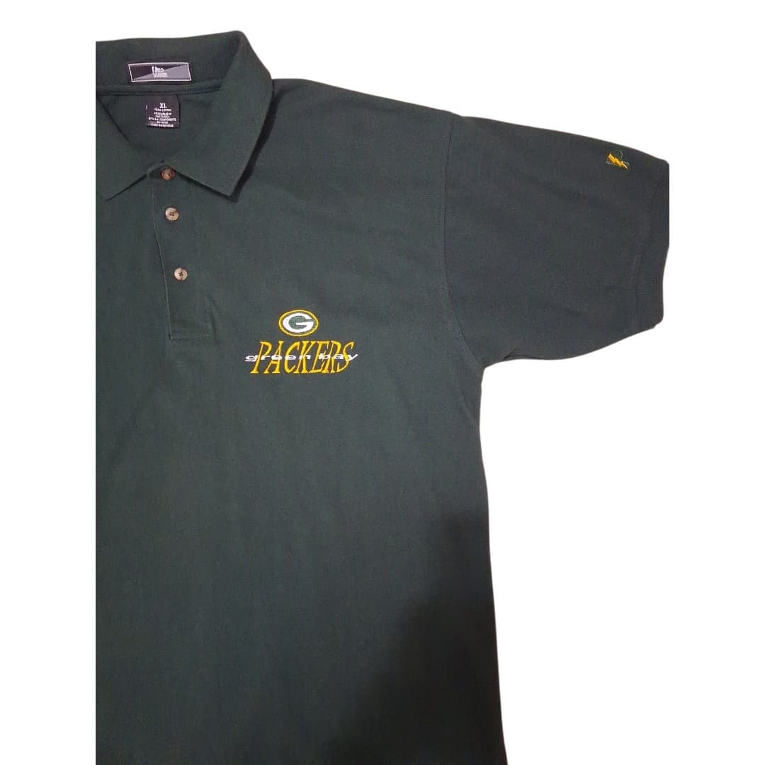 Vintage Green Bay Packers Embroiderd 90's Pro Player Polo Size XL NFL - Thumbnail 4