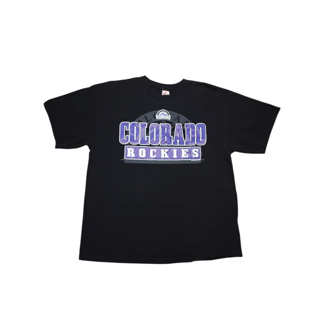 Vintage Colorado Rockies 90's MLB Baseball T-Shirt Size Extra Large XL - Thumbnail 2
