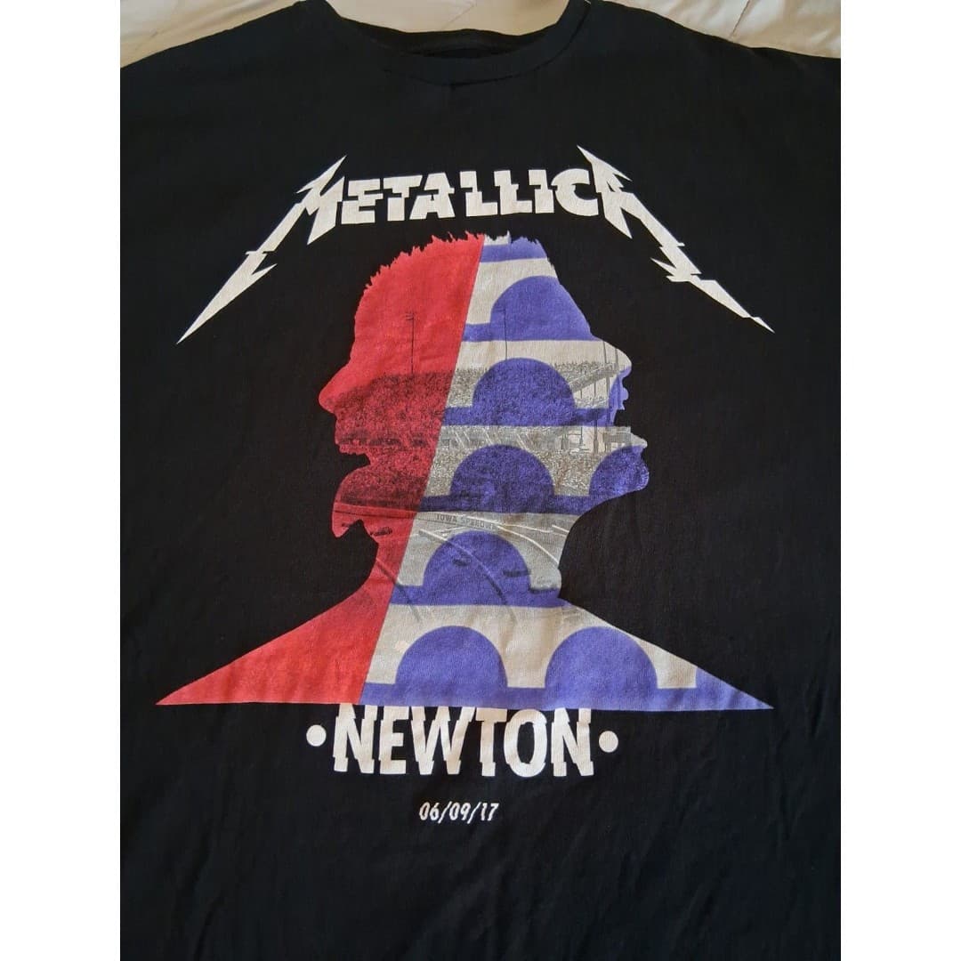 Metallica Tour Stop Tshirt NEWTON 2017 Size XXL Metal Band Shirt - Image 1