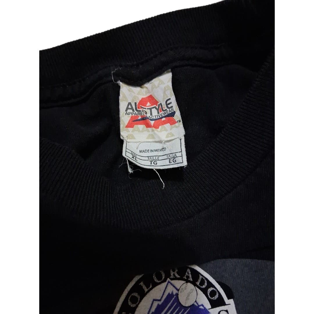 Vintage Colorado Rockies 90's MLB Baseball T-Shirt Size Extra Large XL - Thumbnail 4