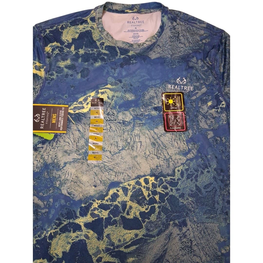 NWT Realtree Fishing Wav3 Long Sleeve UV Protection Fishing Shirt Size XL - Image 1