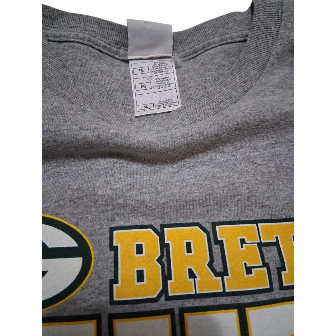 Vintage Green Bay Packers Brett Favre NFL Official Brand T-Shirt Size XL 90s - Thumbnail 4