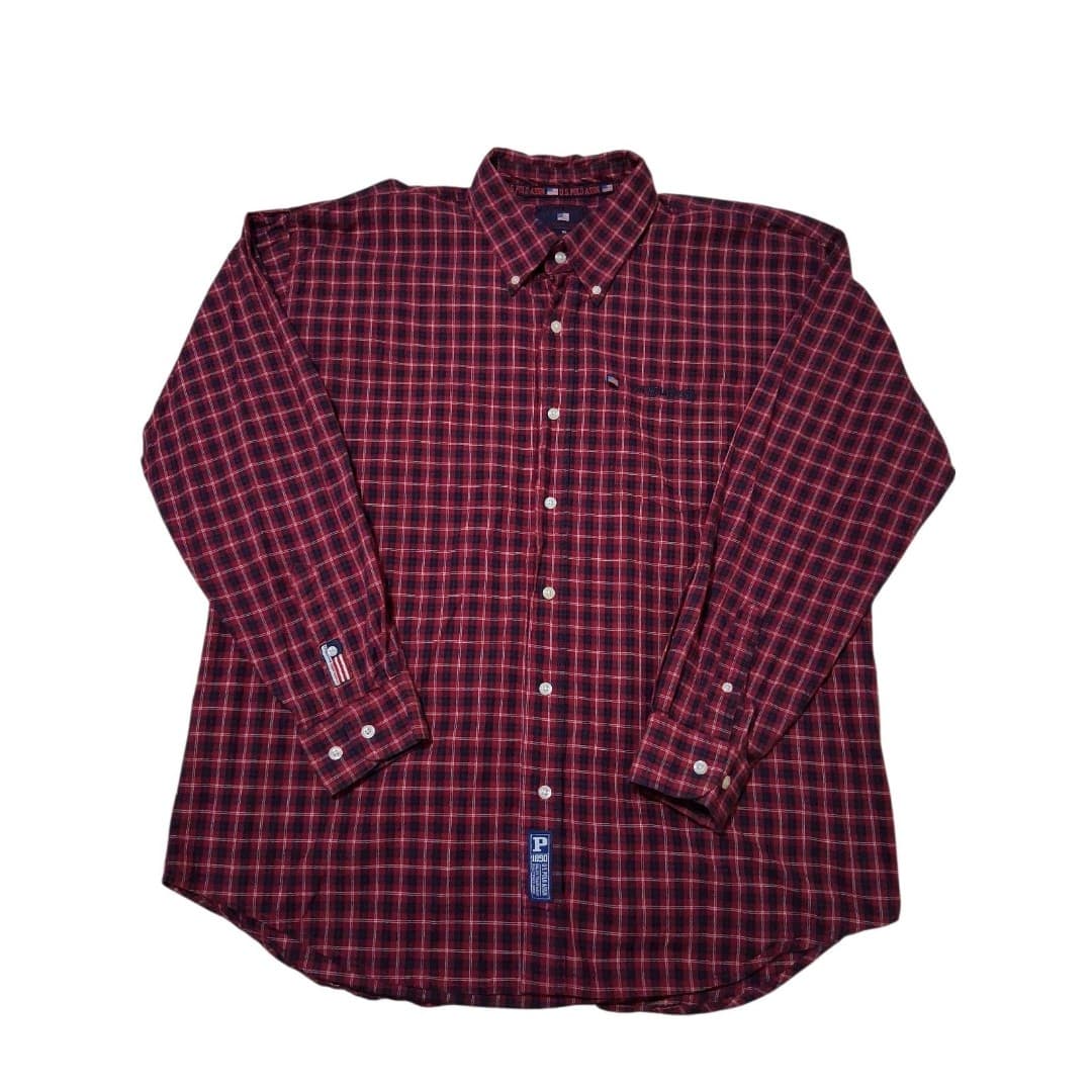 Polo Ralph Lauren Men's XL Red Plaid Cotton Shirt Long Sleeve, Button-Up - Image 1