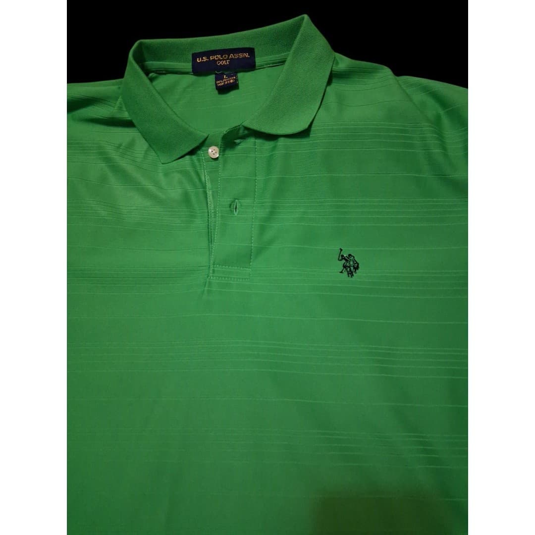 Vintage POLO Golf Shirt Ralph Lauren Y2K Green Golf Shirt Size Large - Image 1