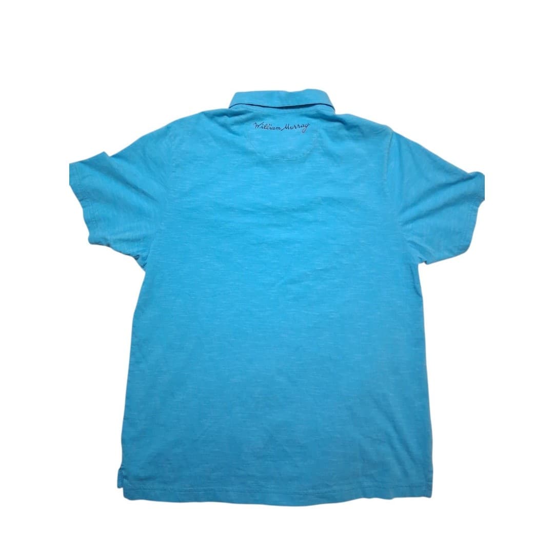 William Murray Men's Golf Polo Shirt Large Aqua Blue Size Large Performance Golf - Thumbnail 4