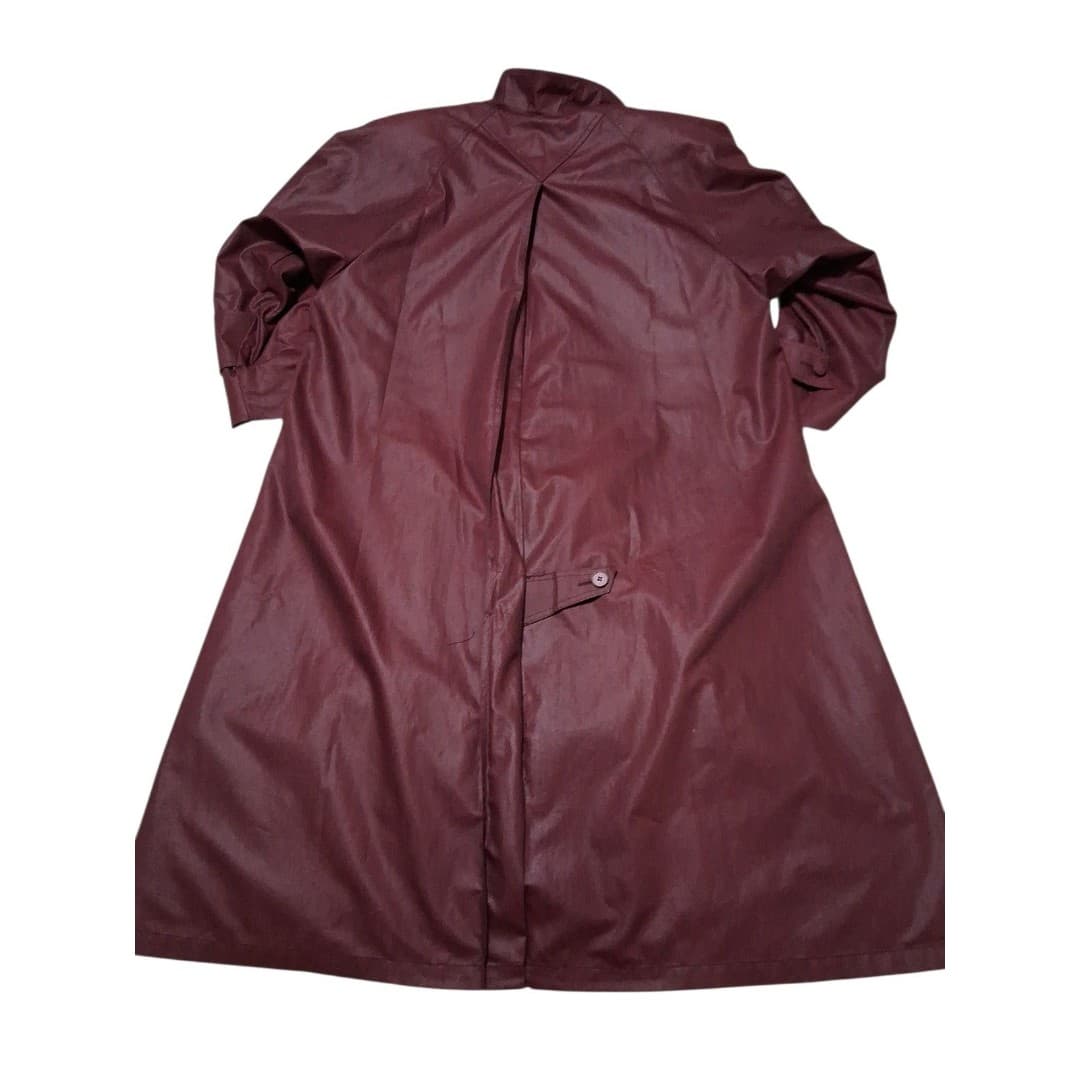 Vintage London Fog 1980s Trench Coat/Rain Coat Merlot Womens LG Removable Liner - Thumbnail 9