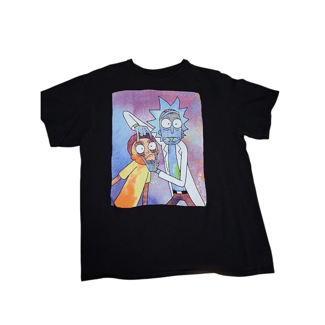 2 Rick And Morty T-Shirts Size Large Black - Thumbnail 2