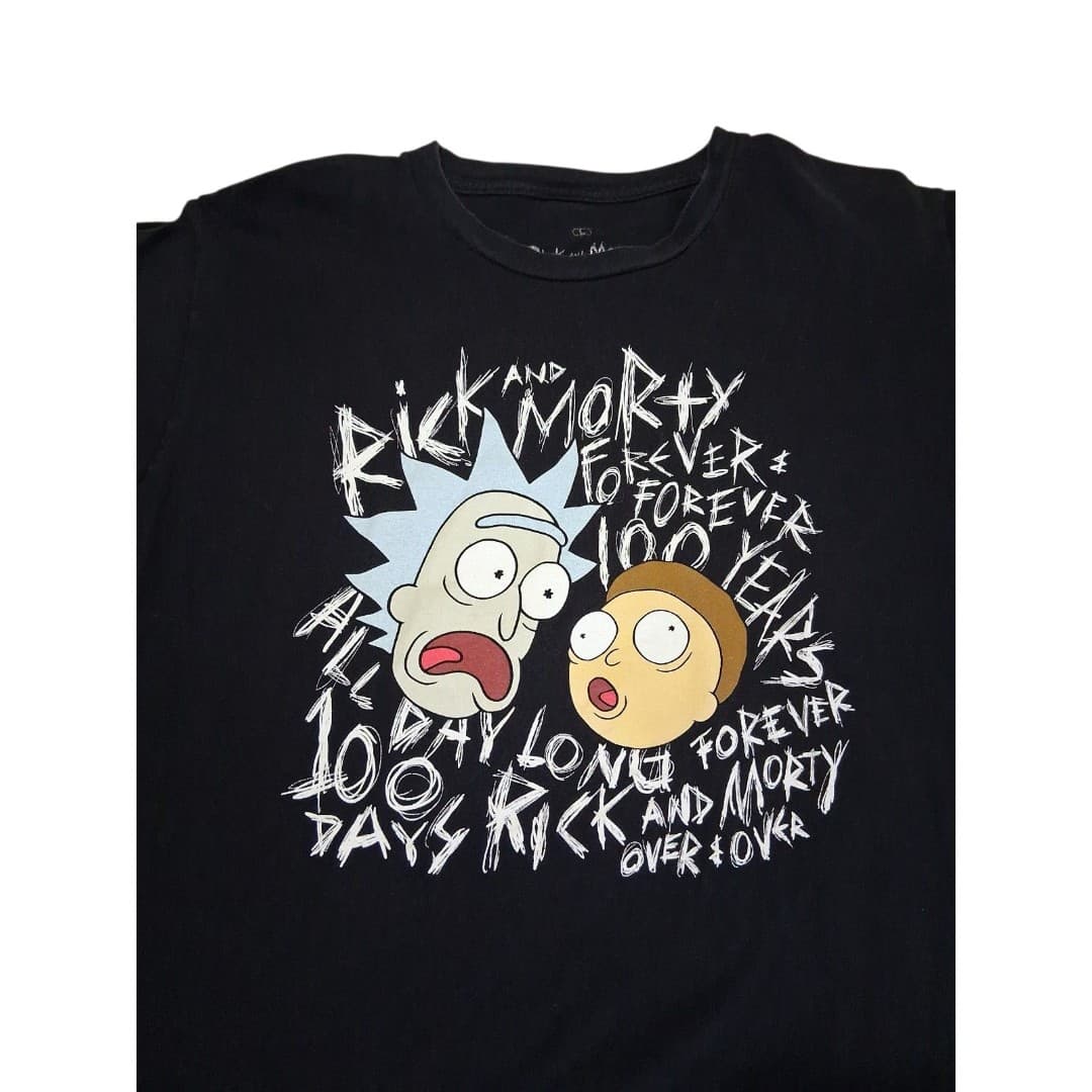 2 Rick And Morty T-Shirts Size Large Black - Thumbnail 4