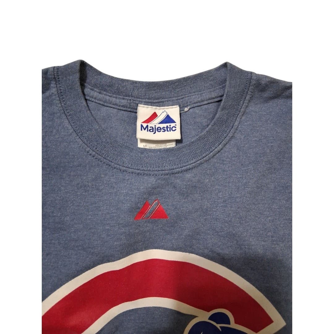 Vintage Chicago Cubs T Shirt Majestic Tag Size Med - Thumbnail 2