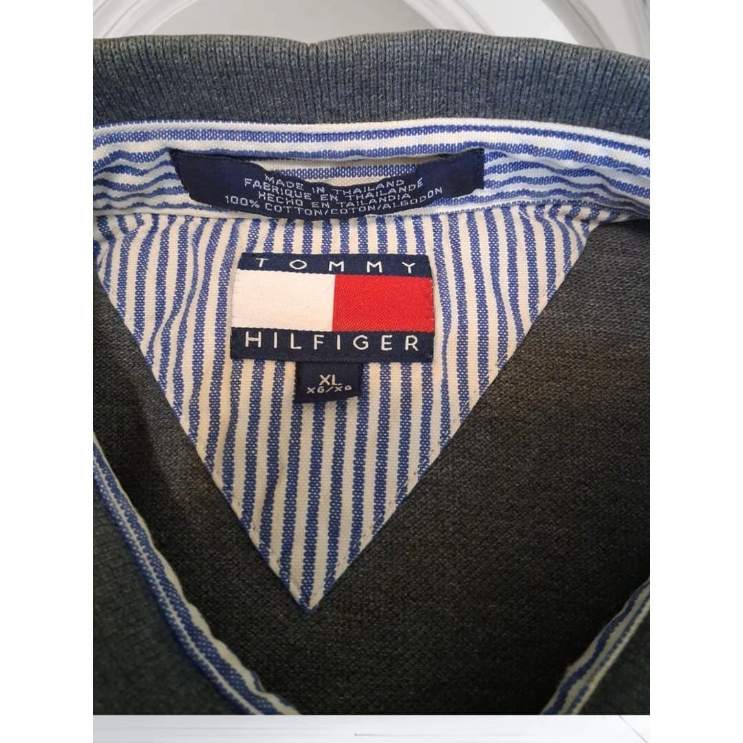 Tommy Hilfiger Vintage 90s Men's Polo Shirt Size XL Great Condition - Thumbnail 3