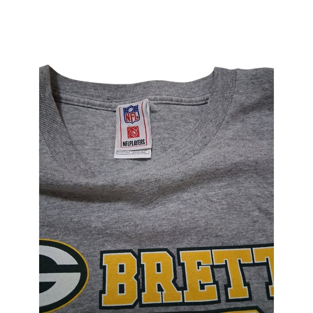 Vintage Green Bay Packers Brett Favre NFL Official Brand T-Shirt Size XL 90s - Thumbnail 3