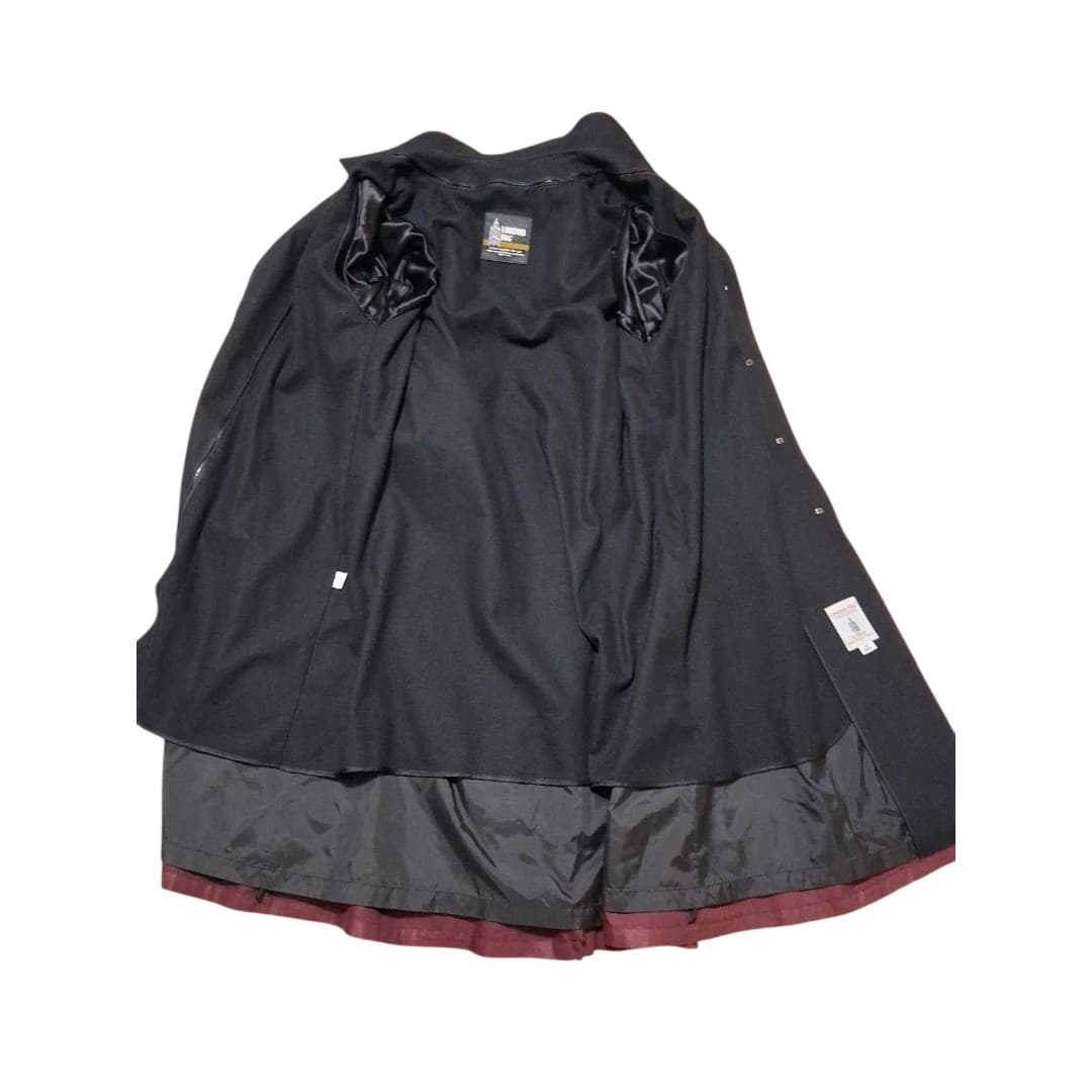 Vintage London Fog 1980s Trench Coat/Rain Coat Merlot Womens LG Removable Liner - Thumbnail 2