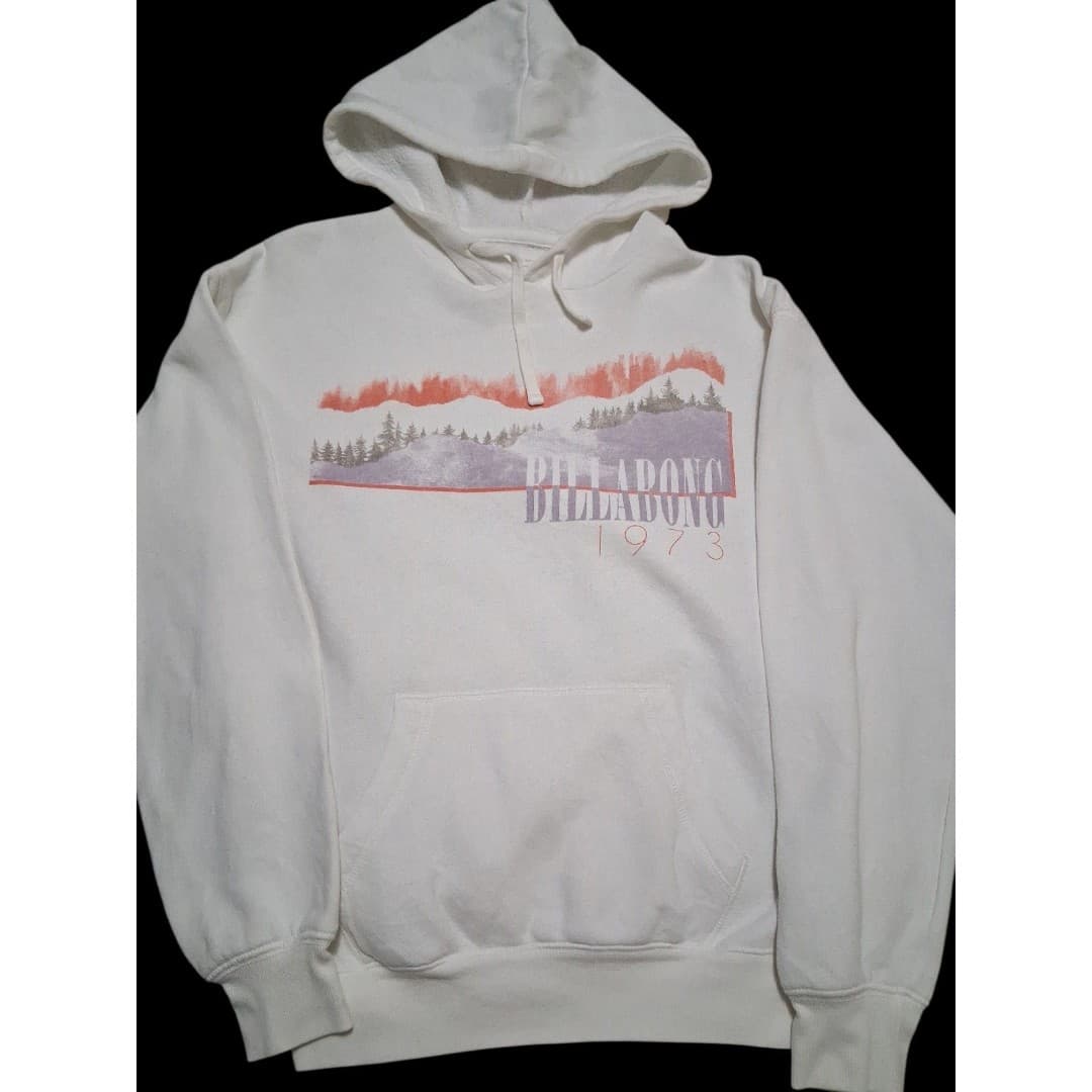 Billabong Winter Snowmobile Mountain Hoodie White Size Medium - Thumbnail 2