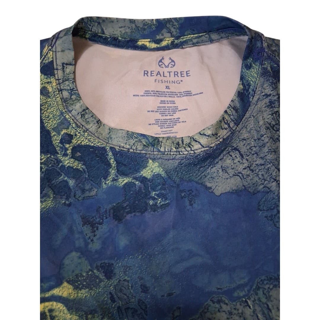 NWT Realtree Fishing Wav3 Long Sleeve UV Protection Fishing Shirt Size XL - Thumbnail 4