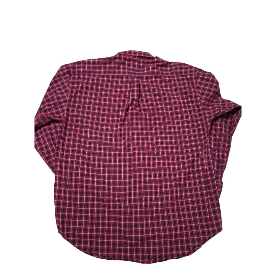 Polo Ralph Lauren Men's XL Red Plaid Cotton Shirt Long Sleeve, Button-Up - Thumbnail 5